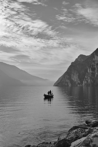 Fischerboot auf dem Gardasee